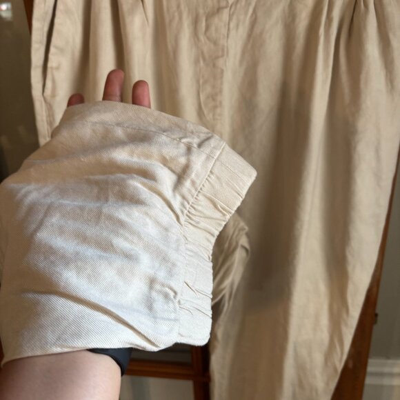 Express Linen Ankle High Rise pants. SZ: Large/ Stone color - Picture 6 of 11